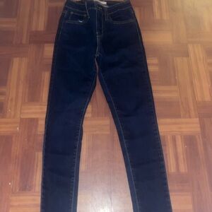 Levi dark blue high rise skinny jeans